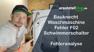 Bauknecht Waschmaschine Fehler F02 [upl. by Luhey]