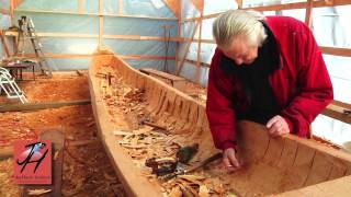 7Hollowing Out the Canoe  NW Coast Indian Canoe Project [upl. by Ielarol]