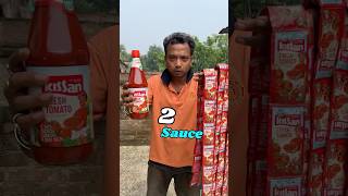 Bottle Vs Pouch Tomato 🍅 Sauce wait test Bengali mini blog shorts 😵￼ [upl. by Schnurr]