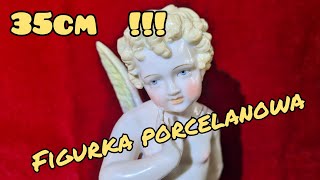 Piękna figurka porcelanowa Amora Kupidyna 35 cm [upl. by Issim622]