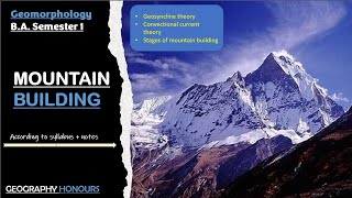 MOUNTAIN BUILDINGGEOSYCLINE THEORYCONVECTIONAL CURRENT THEORYSTAGES OF MOUNTAIN BUILDINGSEM1 [upl. by Nuahsor]