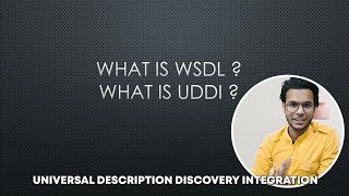 Web Services  What is WSDL and UDDI in Hindi 2022 [upl. by Tatianas]