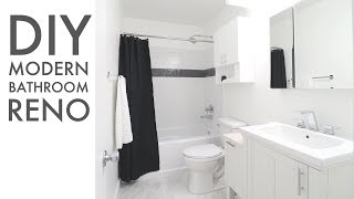 How To Remodel a Bathroom  DIY  Modern Builds [upl. by Ravahs]