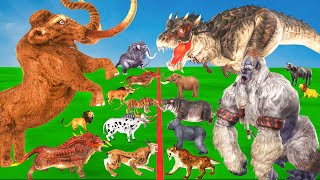 Woolly Mammoth Vs Dinosaur Prehistoric Mammals Vs Prehistoric Mammals Size Comparison Animal Revolt [upl. by Drud]