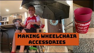 How to Make Wheelchair Accessories Cup Holder and Umbrella Holder [upl. by Naarah]