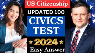 US Citizenship Interview 2024 US Citizenship Test US Naturalization Interview 100 Civics Question [upl. by Kceb]