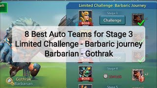 Stage 3 Limited Challenges  Barbaric journey lordsmobile [upl. by Alveta]