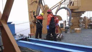 Piston Coring in the Eastern Canada Basin on USCGC Healy [upl. by Enitsyrhc866]