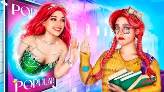 Nerd to Popular Transformation Mermaid How to Become Popular Mermaid in Real Life [upl. by Velasco228]