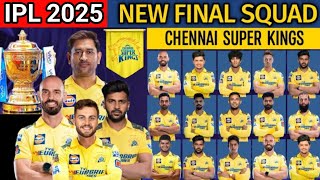 IPL 2025  Chennai super kings all squad  Csk New amp Final Squad 2025  CSK team all list 2025  csk [upl. by Tchao]