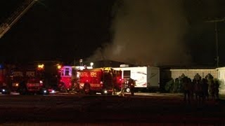 Two Alarm Hangar Fire Shady Acres Airport Spanaway WA [upl. by Ingvar]