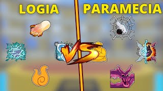 LOGIA VS PARAMECIA  Blox Fruits [upl. by Nyleve]