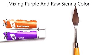 Purple And Raw Sienna Mixing Make What Color  Mixing Acrylic Colors [upl. by Tabbitha]