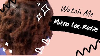 How I Retie Micro Locs With Crochet Hook [upl. by Aynotel]