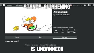 STANDS AWAKENING IS BACK [upl. by Sopher]