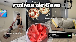 Levantándome a las 6AM para ser PRODUCTIVA  haciendo mi desayunolimpieza de casa [upl. by Hewett672]