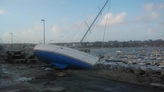 tempête de la presquîle Crozon Kador en fête Pen Hir en furie 5 février 2014 [upl. by Atok983]