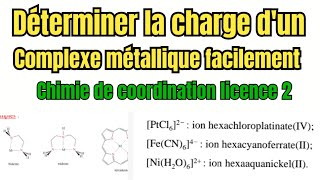 déterminer facilement le nombre doxydation Complexe métallique [upl. by Sherfield430]