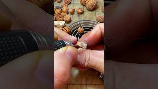 Peach pit ring making process Good tools and machinery make work easy [upl. by Pepe]