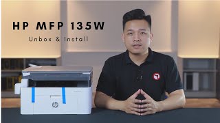 ManStudio  Máy in Laser Đa Năng HP MFP 135w  Mở hộp giới thiệu và hướng dẫn lắp đặt [upl. by Jacoba]