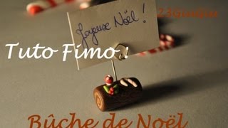 Tuto Fimo Noël  La bûche de Noël [upl. by Firahs628]