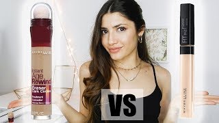 FIT ME vs AGE REWIND ¿CUÁL ES MEJOR Manchas acné y ojeras  Niki Mayo [upl. by Enetsirhc]