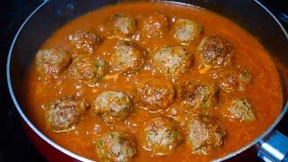 ¿Ya No Sabes Cómo Cocinar la Carne Molida Aqui una Receta de Albondigas en Salsa Riquisíma y Fácil [upl. by Cadman]