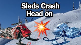 Sleds Crash Head On [upl. by Yahsal]