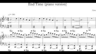 BMS End Time piano version score [upl. by Chanda597]