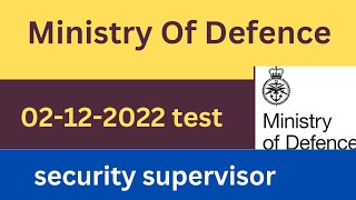 MOD security supervisor test 2022  Ministry of defence past tests Mod past paper 2022 [upl. by Siulegroj68]