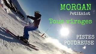 ⛷ SKI CARVING 0 MORGAN Petitniot skieur  Tous virages  Pistes  Poudreuse [upl. by Akeenat]