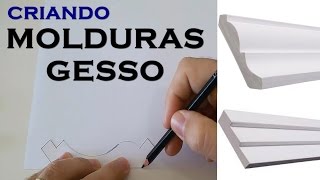 COMO FAZER MODELOS DE MOLDURA DE GESSO FORMA [upl. by Mcnally]