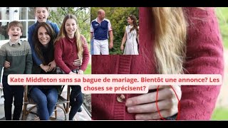 Kate Middleton sans sa bague de mariage Bientôt une annonce Les choses se précisent [upl. by Aneelad]