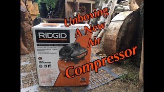 Unboxing a Ridgid air compressor [upl. by Obediah]