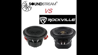 Soundstream T5 VS Rockville K9 subwoofers [upl. by Reinar]