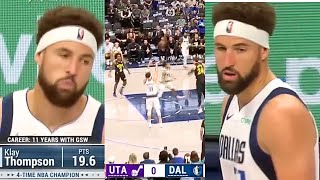 I Can Sense The SADNESS In Klay Thompsons Debut Game For The MAVS [upl. by Acirrehs448]