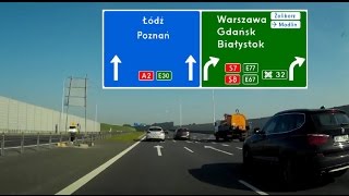 Autostrada  Highway A2 Warszawa  Łódź [upl. by Sulecram]