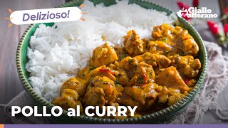 POLLO al CURRY tenero e delizioso con riso basmati come da tradizione 🥘🍗🌶🤤🌿 [upl. by Islean657]