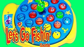 Lets Go Fishing Board Game with Surprise Toys Review [upl. by Llegna74]