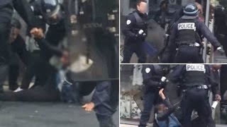 Un élève du lycée Bergson tabassé par les CRS après le blocage contre la loi travail [upl. by Soren791]