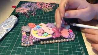 Kawaii DIY Decoden Phone case Tutorial ♥ [upl. by Oilejor]