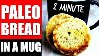 2 MINUTE PALEO BREAD RECIPE  Microwave Almond Flour Paleo Bread In A Mug [upl. by Kacey]