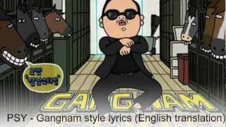 PSY  Gangnam Style Lyrics English translation [upl. by Eralcyram]