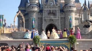 Meridas Coronation with all Disney Princesses in Walt Disney World [upl. by Hacim709]