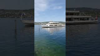 Ship „Wädenswil“ arrives in Horgen Lake Zurich Switzerland [upl. by Pernas]