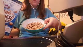 ASMR Cookie Crisp Cereal  Crunchy Food  Milk amp Cookies  Breakfast  Female Whispering [upl. by Stockwell]