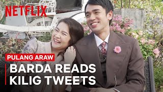 Barbie Forteza amp David Licauco Read Kilig Fan Tweets  Pulang Araw  Netflix Philippines [upl. by Gilson330]