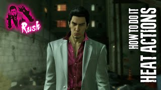 Kiryu  Rush Style  Heat Actions  How to do it  Yakuza Kiwami [upl. by Letsyrc]