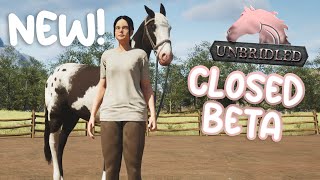 Trying NEW CLOSED BETA  Unbridled That Horse Game [upl. by Yaf]