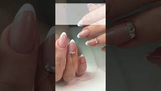 Timeless French Manicures for Elegant Wedding Nails  Bridal Nail Art Tutorial [upl. by Pontus]